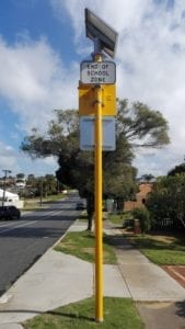 Frangible Pole - school zone project Victoria