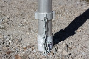 Aluminium Frangible Pole on Restraint Device